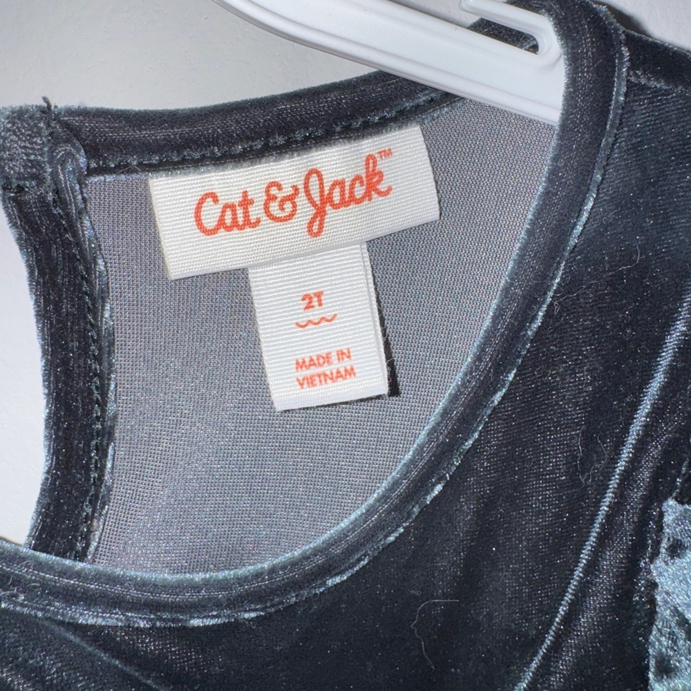 Cat & Jack Black Velvet Dress - Picture 2 of 4